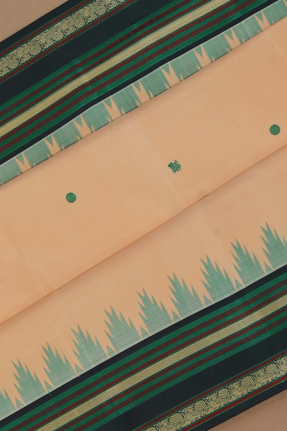 Image of Cream South Silk Saree